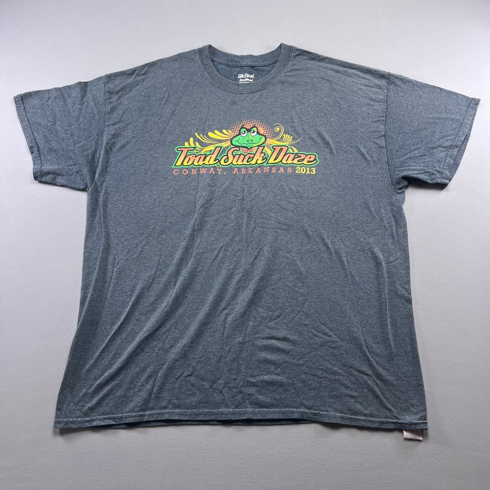 Gildan Dryblend T Shirt Mens XL Gray Toad Suck Daze Conway Arkansas Graphic